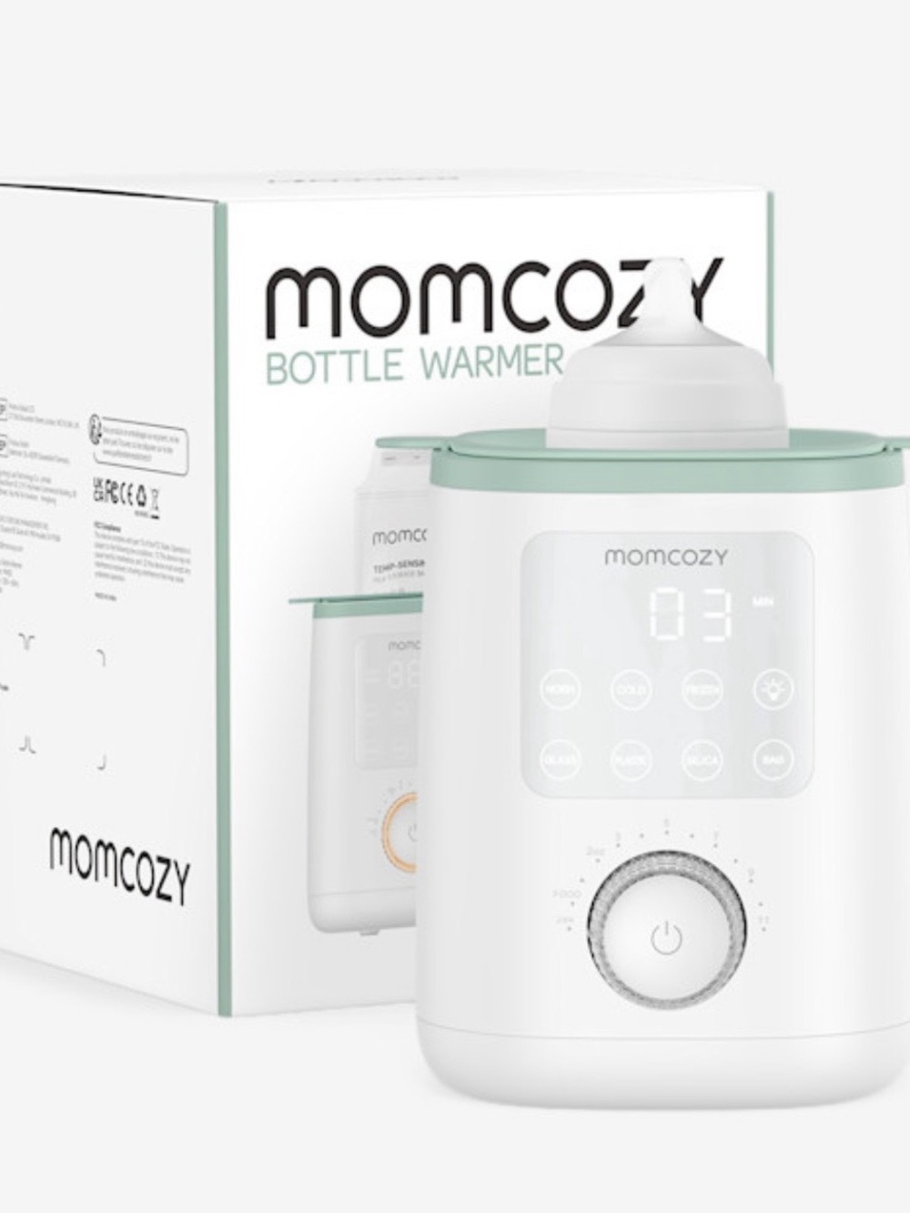 Momcozy Green and White Baby Bottle Warmer - Picture 4 of 8